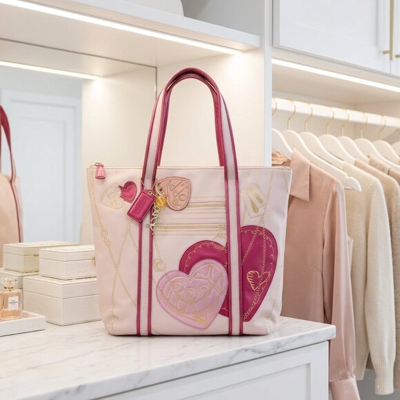 Handbags - Coach Poppy Heart Glam Tote #14551